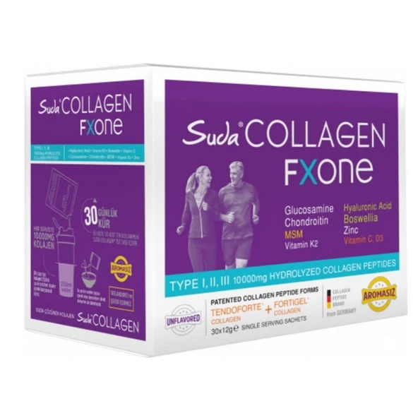 Suda Collagen Kolajen Fxone Aromasız Takviye Edici Gıda 30 x 12 gr