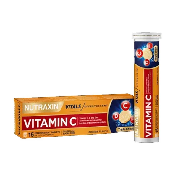 Nutraxin Efervesan Vitamin C-D-ZINC ürün görseli
