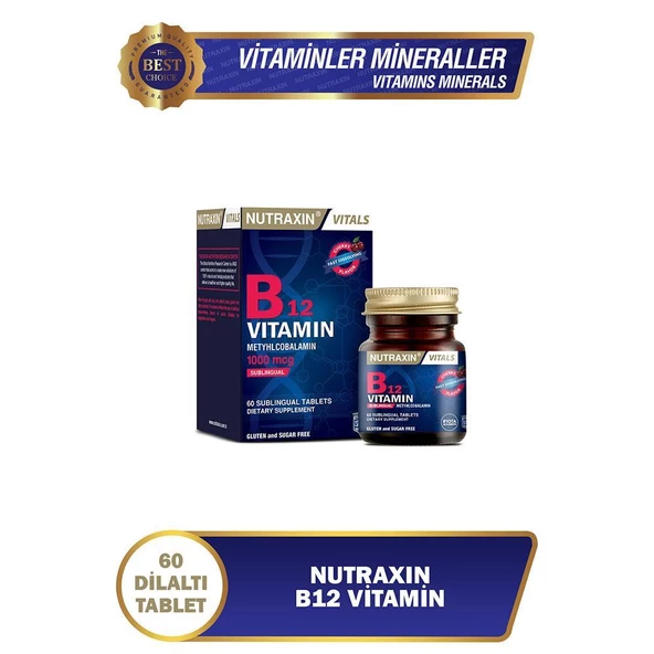 Nutraxin Vitals B12 Vitamin 1000mcg 60Tablet