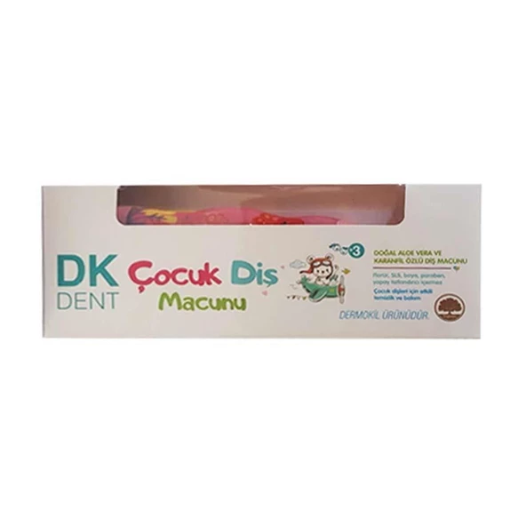 Dermokil DK Dent Çocuk Diş Macunu&Diş Fırçası Pembe