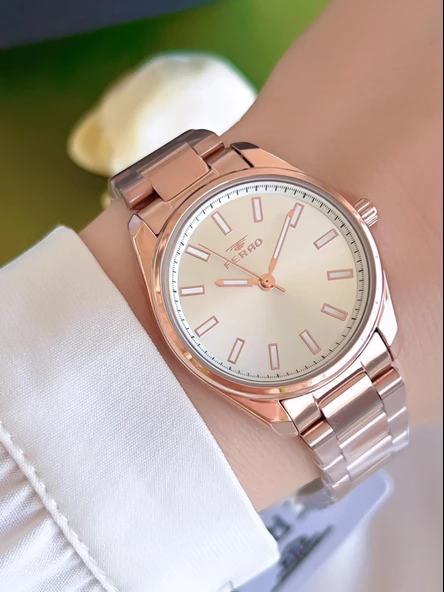 Ferro Çelik Kordon İyon Kaplama Kasa 3 Atm Suya Dayanıklı Kadın Kol Saati+Bileklik BFL21161-SY ürün görseli