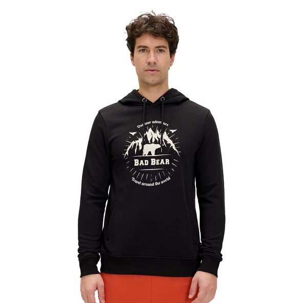 Bad Bear 24.02.12.011 Steve Hoodie Sweatshirt Siyah