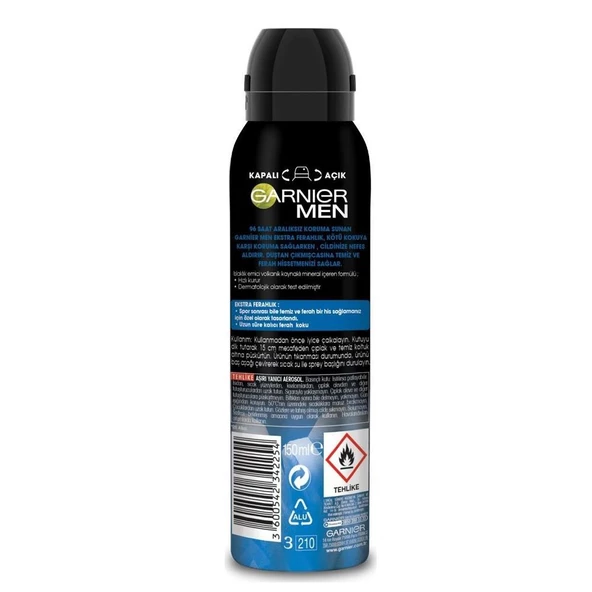 Garnier Men Ekstra Ferahlık Erkek Deodorant 150ml - 2