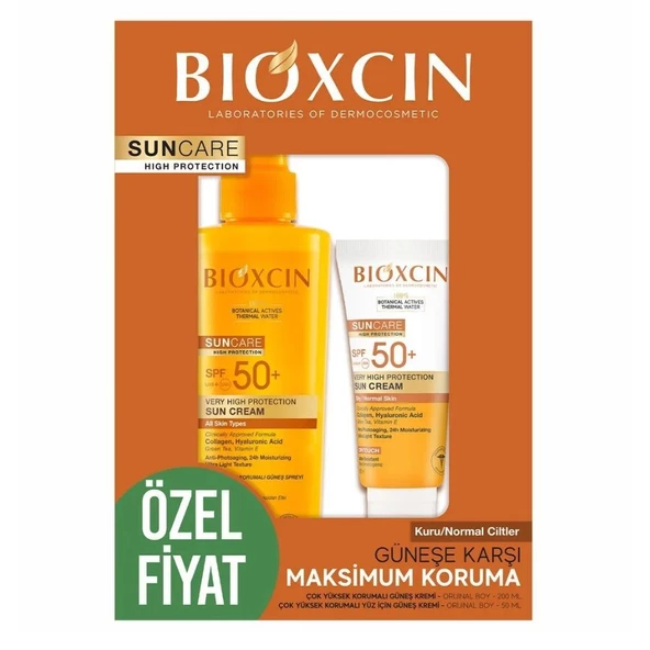 Bioxcin Sun Care Spf50+ Güneş Spreyi 200ml + Bioxcin Sun Care Spf50+ Güneş Kremi 50ml