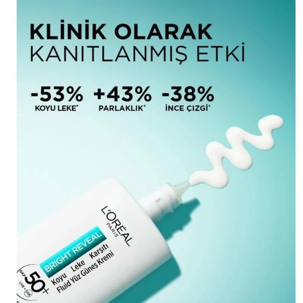 Loreal Paris Bright Reveal Spf 50+ Koyu Leke Karşıtı Fluid Günlük Yüz Güneş Kremi 50ml - 2