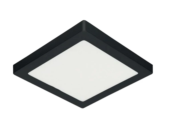 HOROZ Selena 24W Kare Led Armatür Plastik SİYAH 7000k IP20 218x218mm