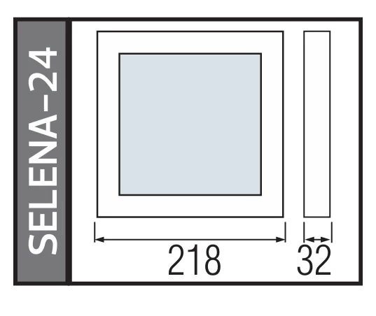 HOROZ Selena 24W Kare Led Armatür Plastik SİYAH 7000k IP20 218x218mm - 2