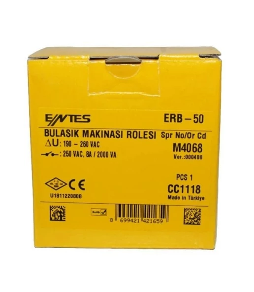 ENTES ERB-50 5 Fonksiyonlu Bulaşık Makinesi Rölesi 220 VAC - 3