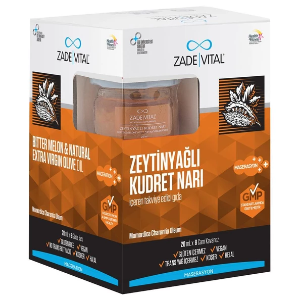 Zade Vital Zeytinyağlı Kudret Narı 20mlX8 Cam Kavanoz