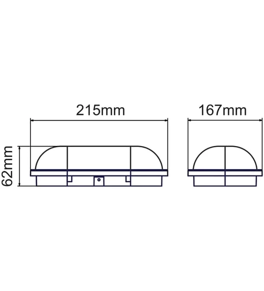 HOROZ Aydos 20W Oval Glop Led Armatür BEYAZ 6400k IP65 - 2