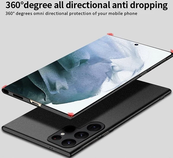 Samsung Galaxy Uyumlu S24 Ultra İçin Mofı Shield Mat Serisi Arka Kılıf Koruyucu Pc Telefon Kılıf Gri - 6