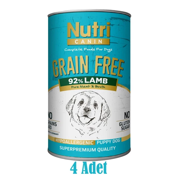 Nutri Canin 400Gr %92 Kuzu Etli Tatlı Patatesli HipoAlerjenik Tahılsız 4Adet Yavru Yaş Köpek Maması - 10