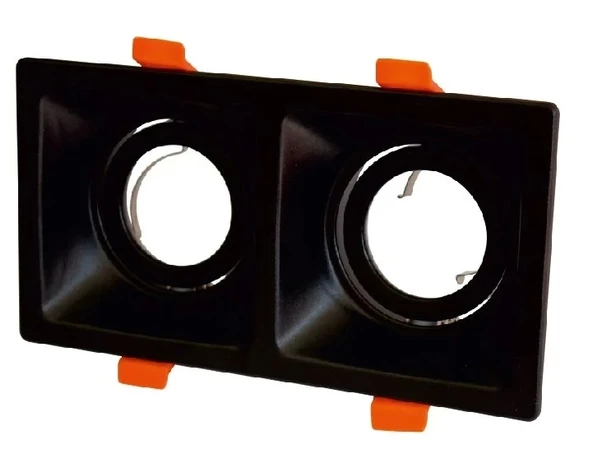 CATA Puma Siyah Kare Spot 2Li Sıva Altı GU-10 Duylu (Ampulsüz)