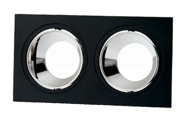 CATA Jaguar Siyah-Platin Kare Spot 2Li Sıva Altı GU-10 Duylu (Ampulsüz)