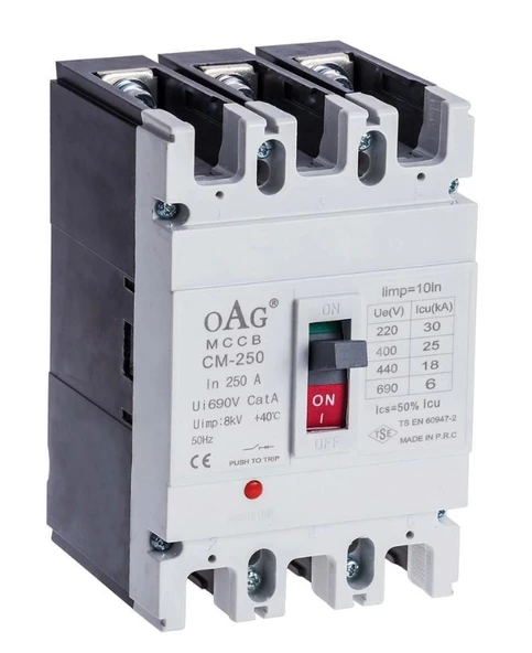 OAG 3X40A SABİT TERMİK MANYETİK KOMPAKT ŞALTER 12kA - 2
