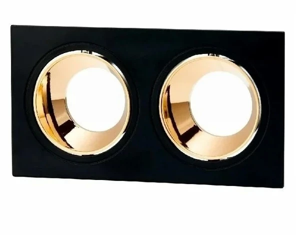 CATA Jaguar Siyah-Rose Kare Sıva Altı Spot 2xGU-10 Duylu (Ampulsüz) ürün görseli