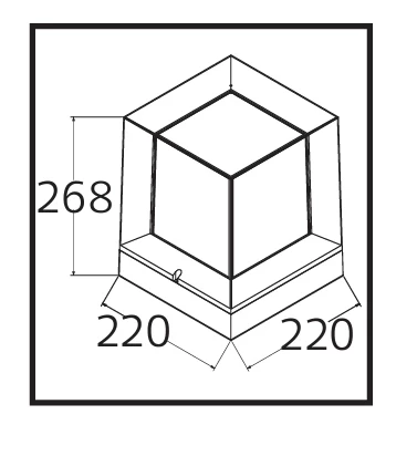 HOROZ PRİZMA-2 KARE KÜP IZGARALI ARMATÜR SİYAH - 2