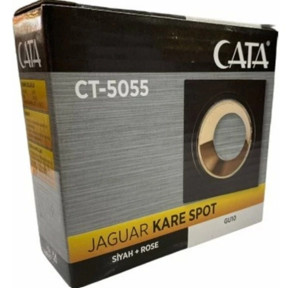CATA Jaguar Siyah-Rose Kare Sıva Altı Spot GU-10 Duylu (Ampulsüz) - Resim 2