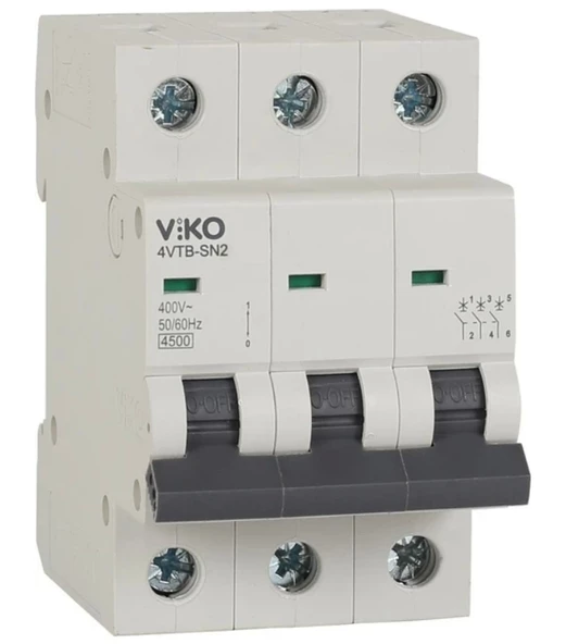 VİKO 3X63A W-OTOMAT C 4,5kA Trifaze Üç Fazlı W Otomat Sanayi Tip Sigorta