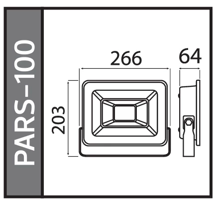 HOROZ PARS-100 100w BEYAZ Led Projektör SMD 6400k IP65 - 2