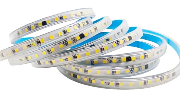 CATA 10 Çip 220V Dış Mekan Trafosuz Şerit Led 6500 k Beyaz Kendinden Yapışkanlı (120 Led)
