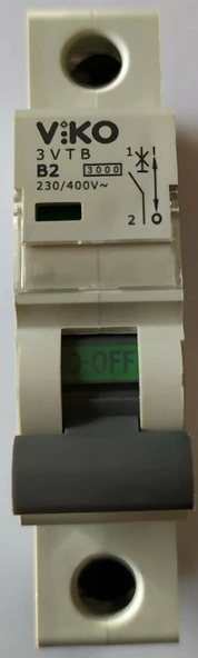 VİKO 1X2A C W-Otomat C 4,5kA (Kombi Sigortası) Monofaze Tek Fazlı W Otomat Sigorta - 2