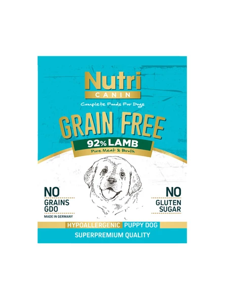 Nutri Canin 400Gr %92 Kuzu Etli Tatlı Patatesli HipoAlerjenik Tahılsız 4Adet Yavru Yaş Köpek Maması - 12