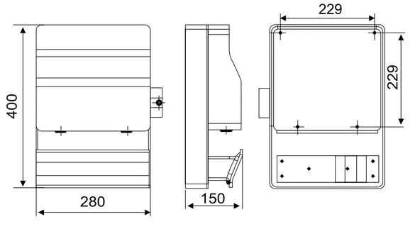 MUTLUSAN 400v Giriş 3Faz 22kW RFID Kart Okuyuculu Duvar Tipi Soketli 5M Kablolu Şarj Ünitesi - 3