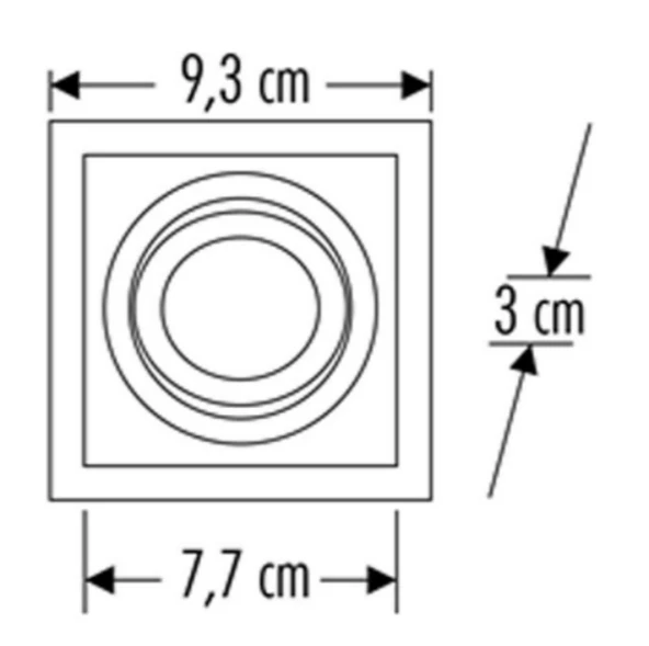 CATA Puma Beyaz Kare Sıva Altı Spot GU-10 Duylu (Ampulsüz) - Resim 2