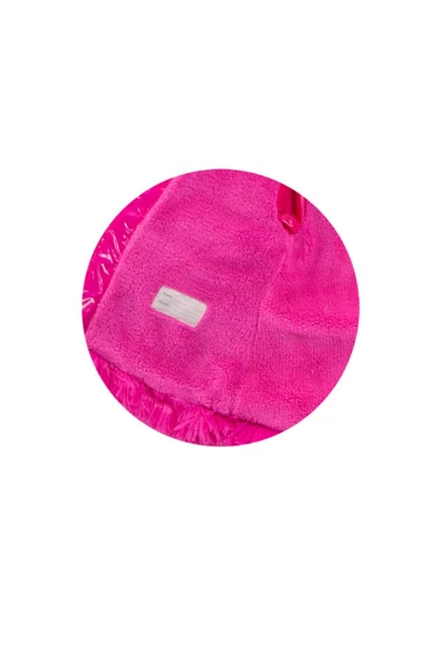 YENİ Tavşan Kulaklı Fiyonk Fermuar Leke ve Su Tutmaz Kapüşonlu Kışlık İçi Peluş Kız Bebek Mont Şişme - 8