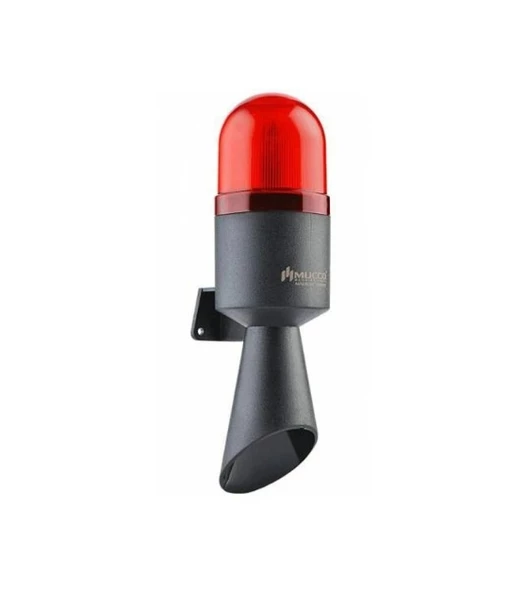 MUCCO BORULU 6 SESLİ KORNA 220V AC SİREN KIRMIZI