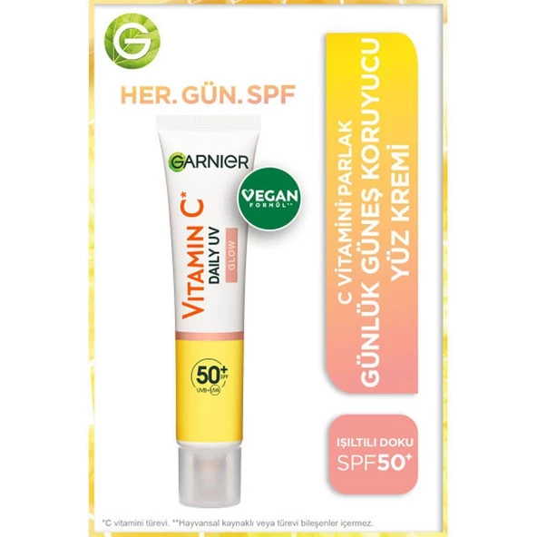 Garnier C Vitamini Parlak Günlük Güneş Koruyucu SPF50 40ml