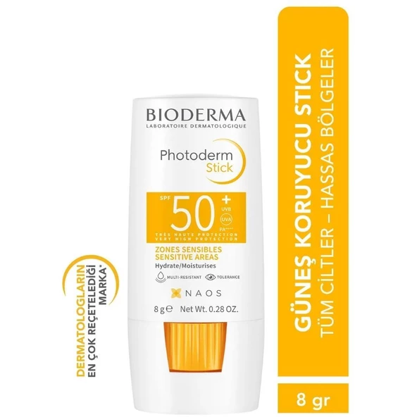 Bioderma Photoderm Stick SPF50+ Hassas Bölgeler Yüksek Korumalı Stick Güneş Koruyucu 8 gr ürün görseli