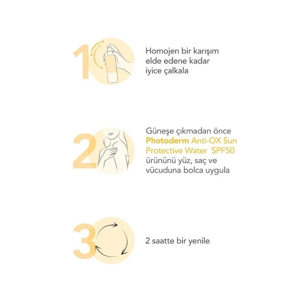 Bioderma Photoderm Anti OX Sun Protective Water SPF50 Yaşlanma Karşıtı Antioksidan Güneş Koruyucu 200ml - 8