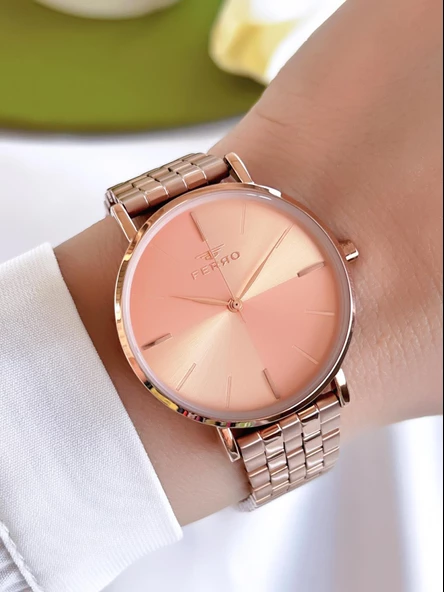 Ferro Çelik Kordon İyon Kaplama Kasa 3 Atm Suya Dayanıklı Kadın Kol Saati+Bileklik BFL21016-SY ürün görseli