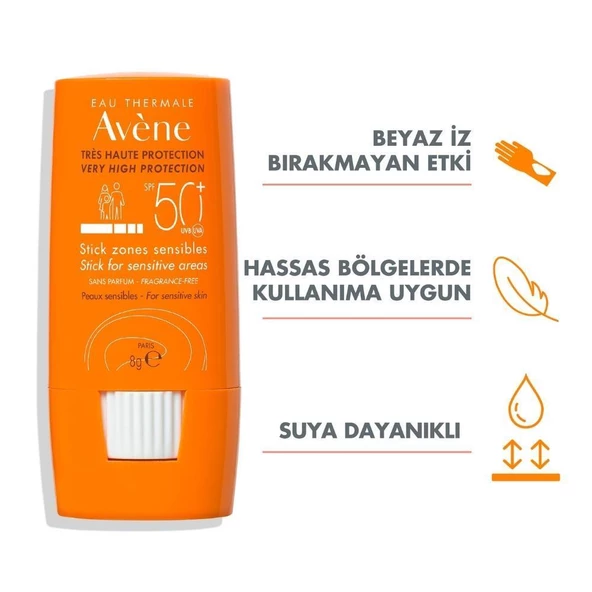Avene Hassas Bölgeler için Güneş Koruyucu Stick Spf50 8 gr - 2
