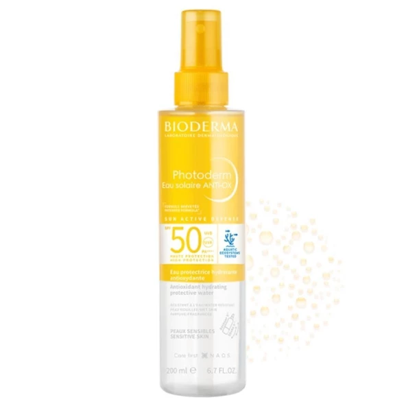 Bioderma Photoderm Anti OX Sun Protective Water SPF50 Yaşlanma Karşıtı Antioksidan Güneş Koruyucu 200ml