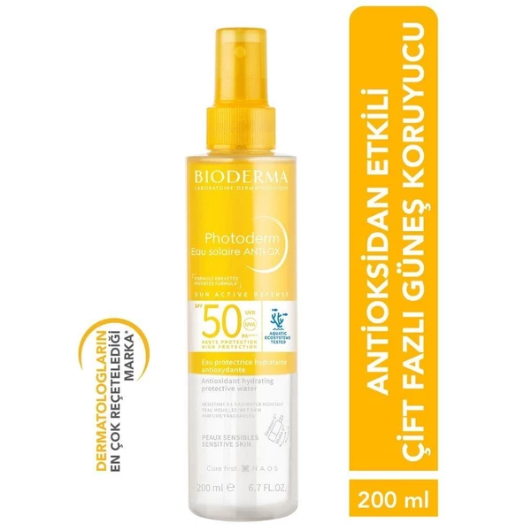 Bioderma Photoderm Anti OX Sun Protective Water SPF50 Yaşlanma Karşıtı Antioksidan Güneş Koruyucu 200ml - 3