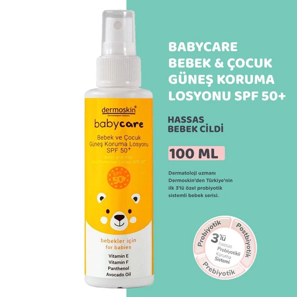 Dermoskin Babycare Bebek Ve Çocuk Güneş Koruma Losyonu Spf50+ 100 Ml