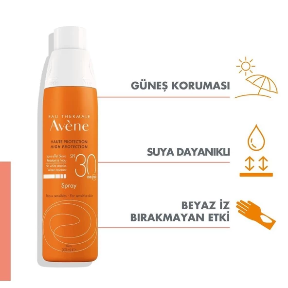Avene Eau Thermal Güneş Koruyucu Sprey SPF30 200 ml - 3