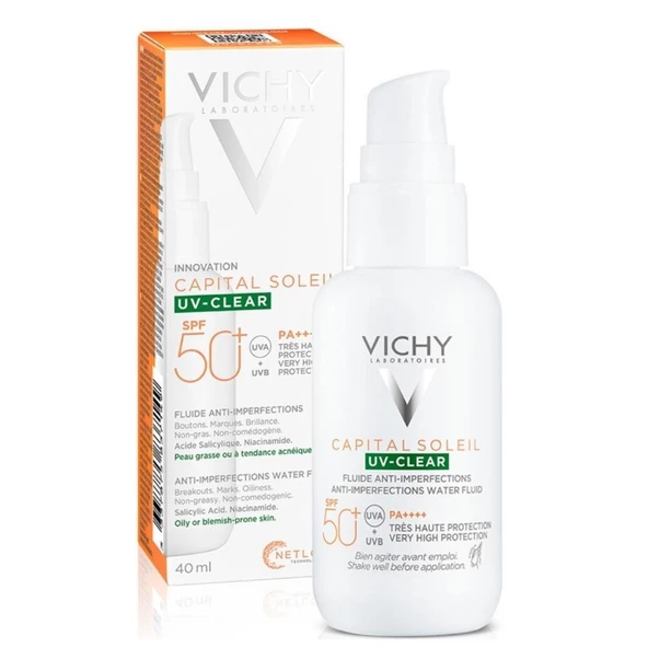 Vichy Capital Soleil UV Clear Spf 50 Fluid Güneş Koruyucu 40ml