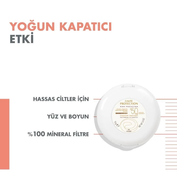 Avene Haute Protection Compact SPF 50 Renkli Güneş Koruyucu Dore 10gr - 5