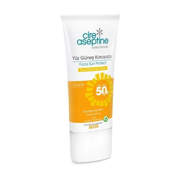 Cire Aseptine Kuru ve Normal Ciltler Yüz Güneş Koruyucu SPF50+ 50ml