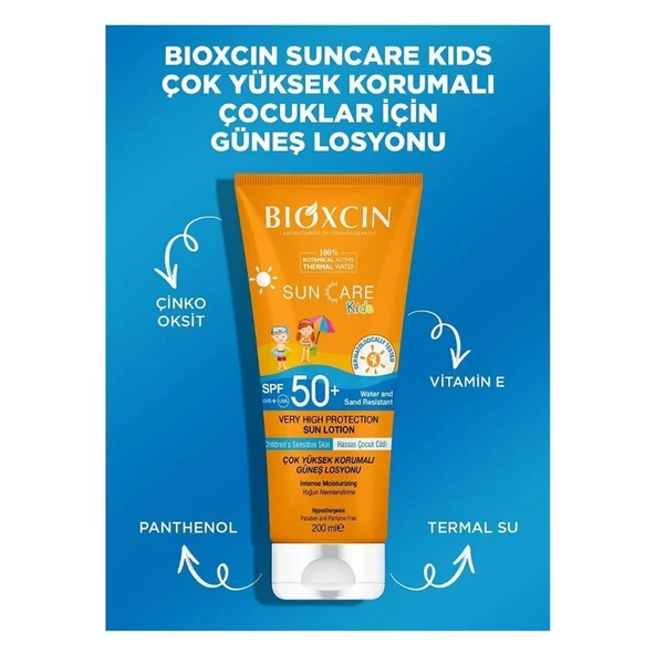 Bioxcin Sun Care Çocuklar için Yüksek Korumalı Güneş Losyonu SPF 50+ 200ml - Resim 3
