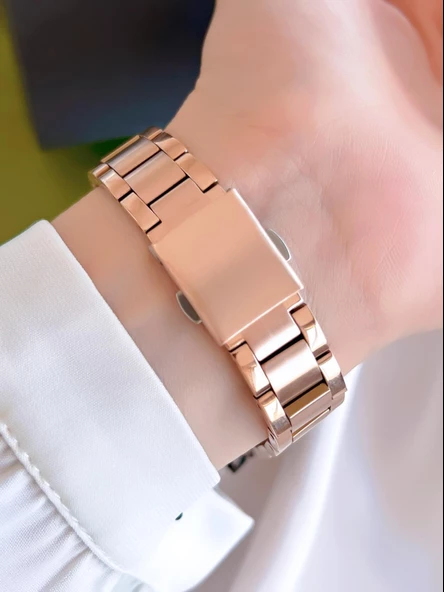 Ferro Çelik Kordon İyon Kaplama Kasa 3 Atm Suya Dayanıklı Kadın Kol Saati+Bileklik BFL8A2112FE - 3