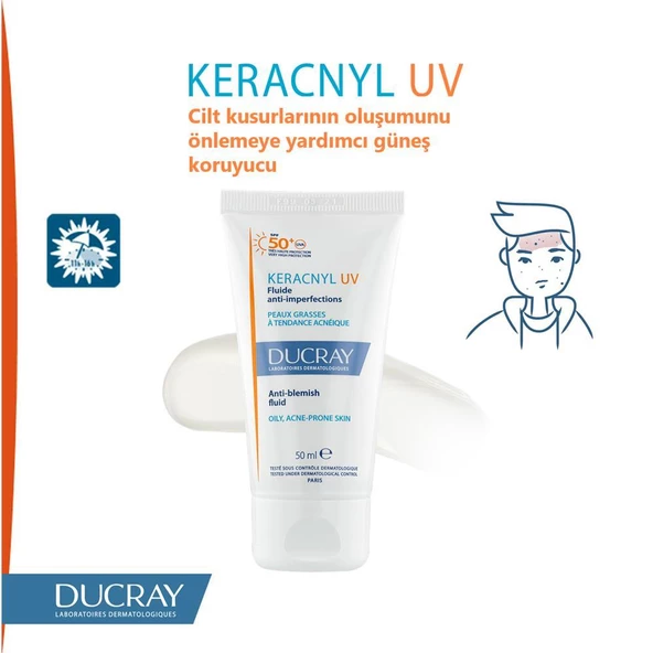 Ducray Keracnyl UV Fluide Anti Imperfections Spf 50 50 ML - 6