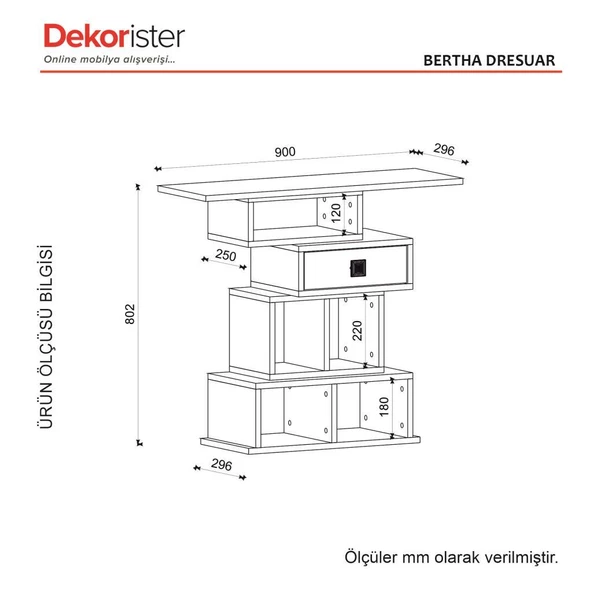 Dekorister Bertha Dresuar Antrasit-Mermer - 4