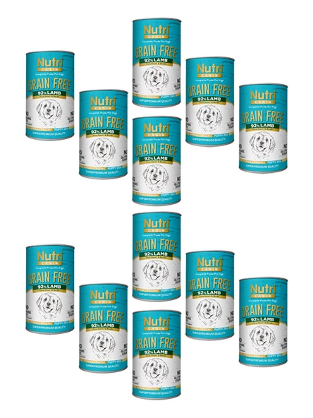 Nutri Canin 400Gr %92 Kuzu Etli Tatlı Patatesli HipoAlerjenik Tahılsız 12Adet Yavru Yaş Köpek Maması ürün görseli 1