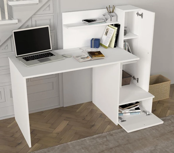 Dekorister Shellon Çalışma Masası Beyaz - 3