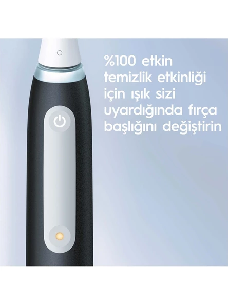 Oral-B io3 Siyah Elektrikli Diş Fırçası, 1 Diş Fırçası Başlığı, Braun Tasarımı - 2